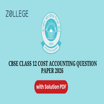 CBSE Class 12 Cost Accounting Question Paper 2026 with Solution Pdf